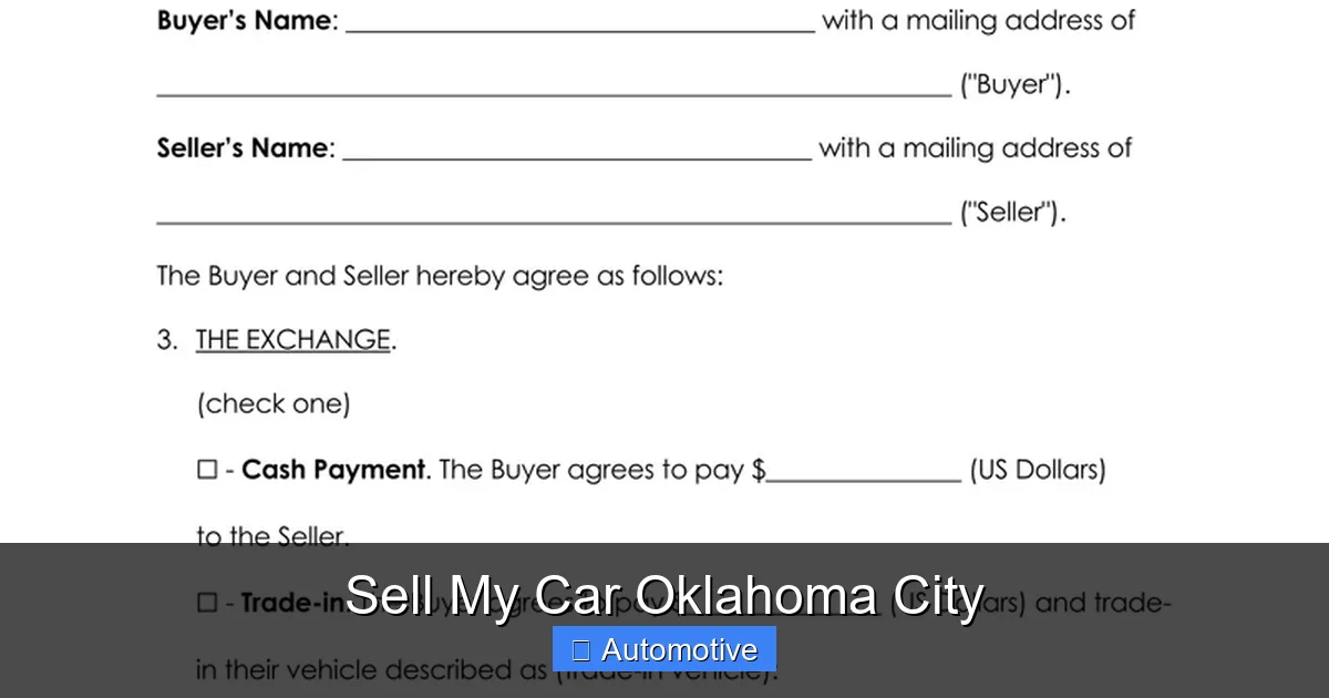 Sell My Car Oklahoma City
