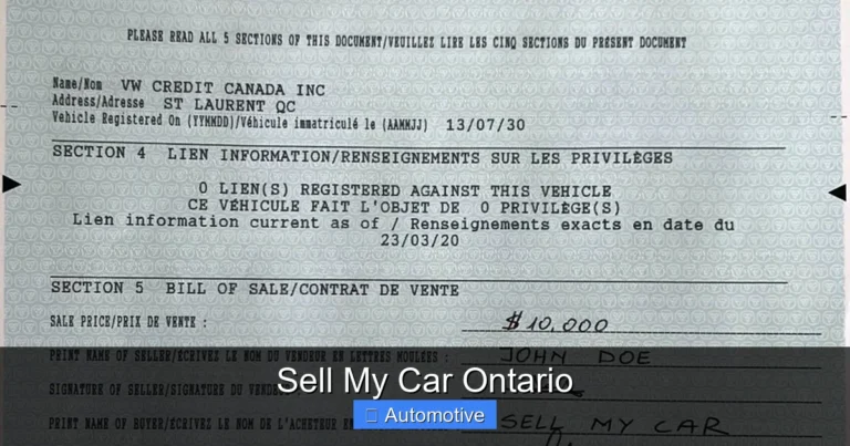 Sell My Car Ontario