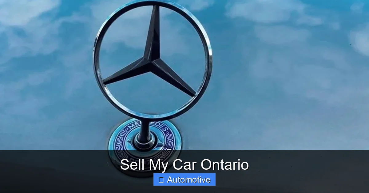 Sell My Car Ontario