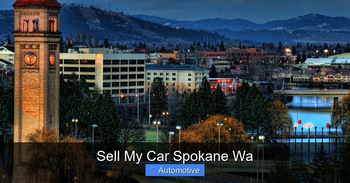 Sell My Car Spokane Wa