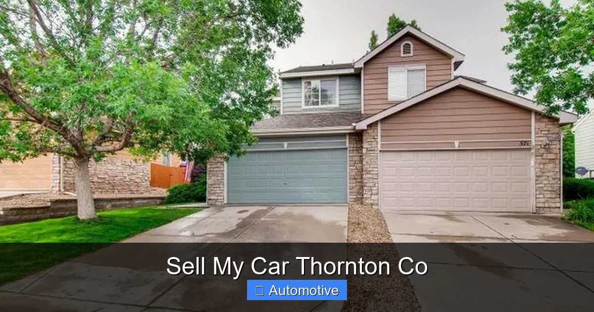 Sell My Car Thornton Co