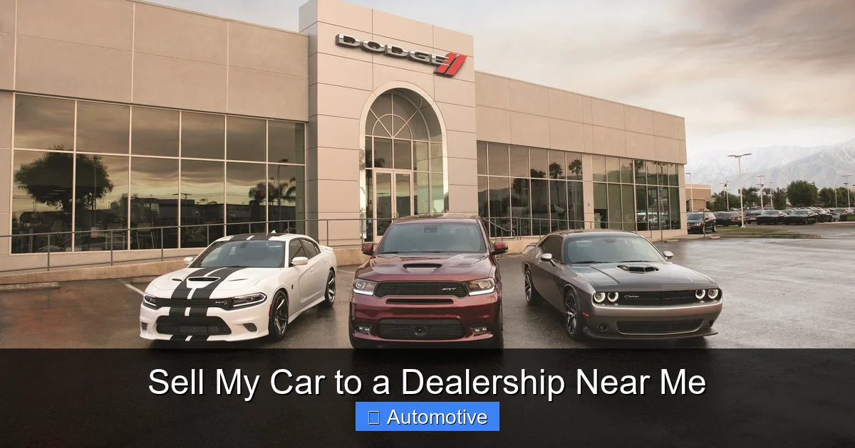 Sell My Car to a Dealership Near Me