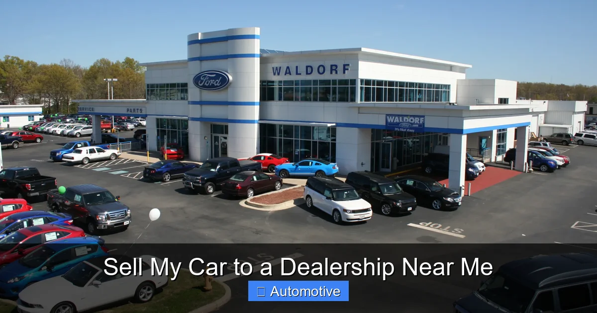 Sell My Car to a Dealership Near Me