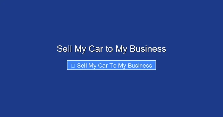 Sell My Car to My Business