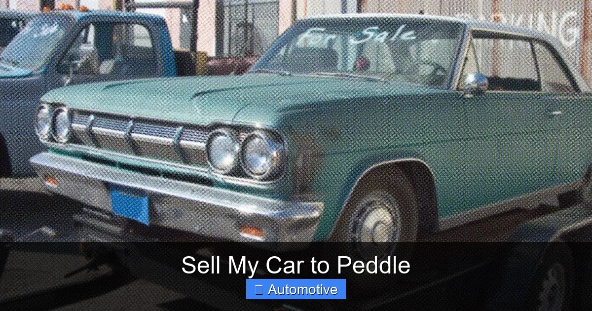 Sell My Car to Peddle