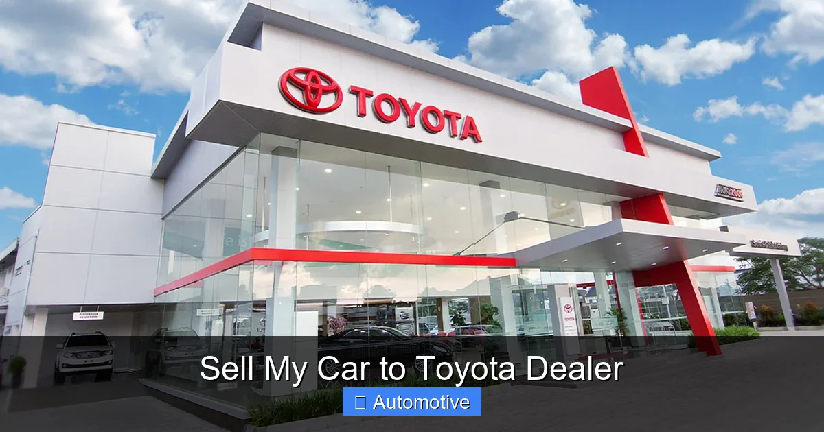 Sell My Car to Toyota Dealer