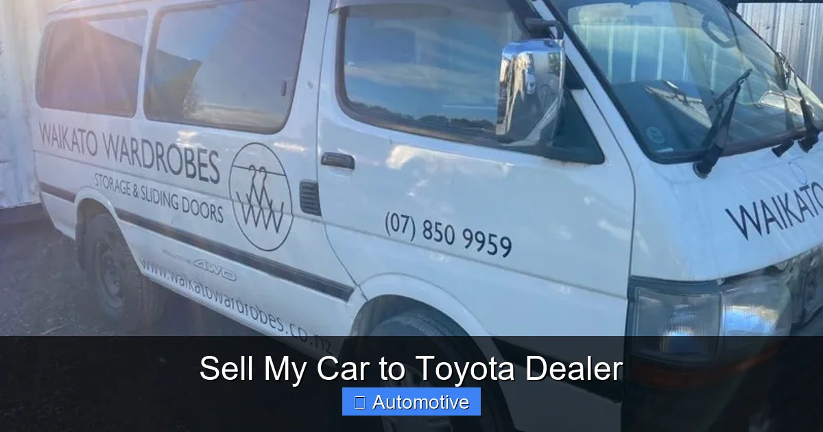 Sell My Car to Toyota Dealer
