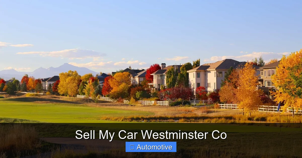 Sell My Car Westminster Co