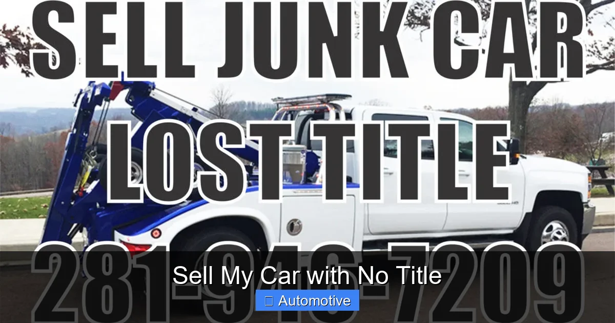 Sell My Car with No Title
