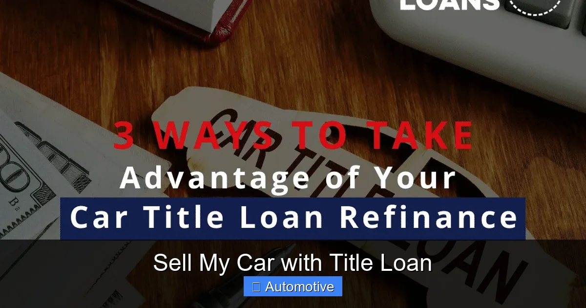 Sell My Car with Title Loan