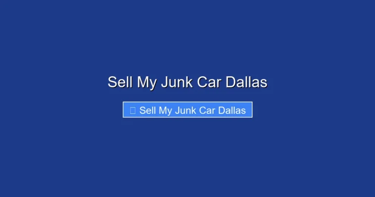 Sell My Junk Car Dallas