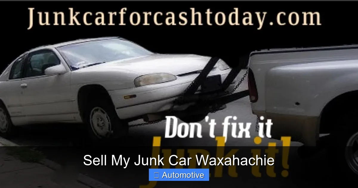 Sell My Junk Car Waxahachie