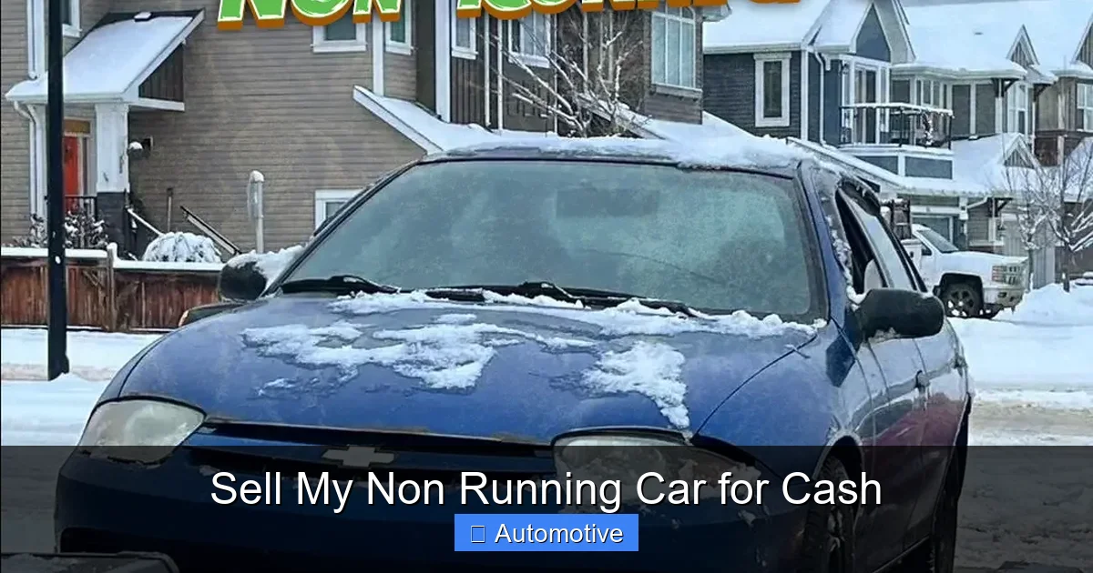 Sell My Non Running Car for Cash