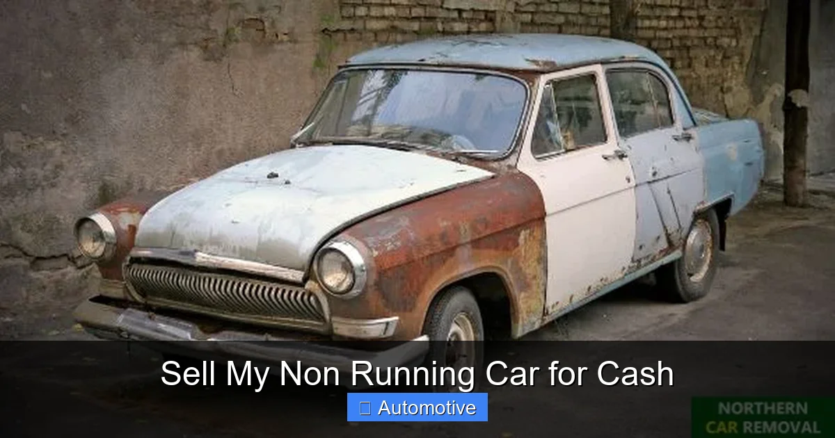 Sell My Non Running Car for Cash