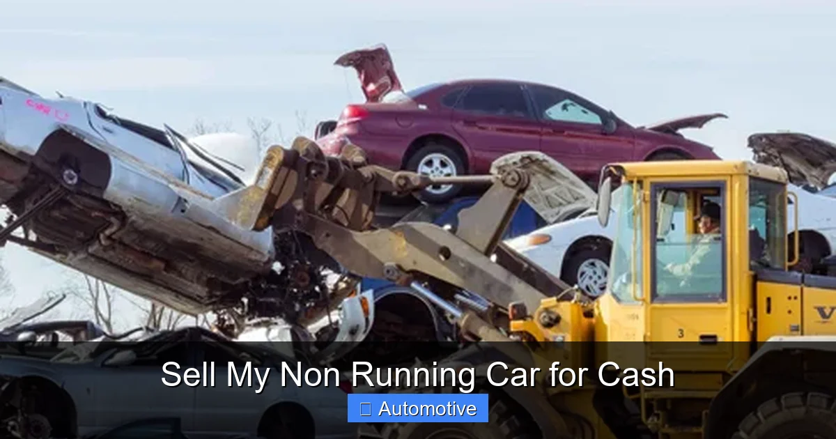 Sell My Non Running Car for Cash