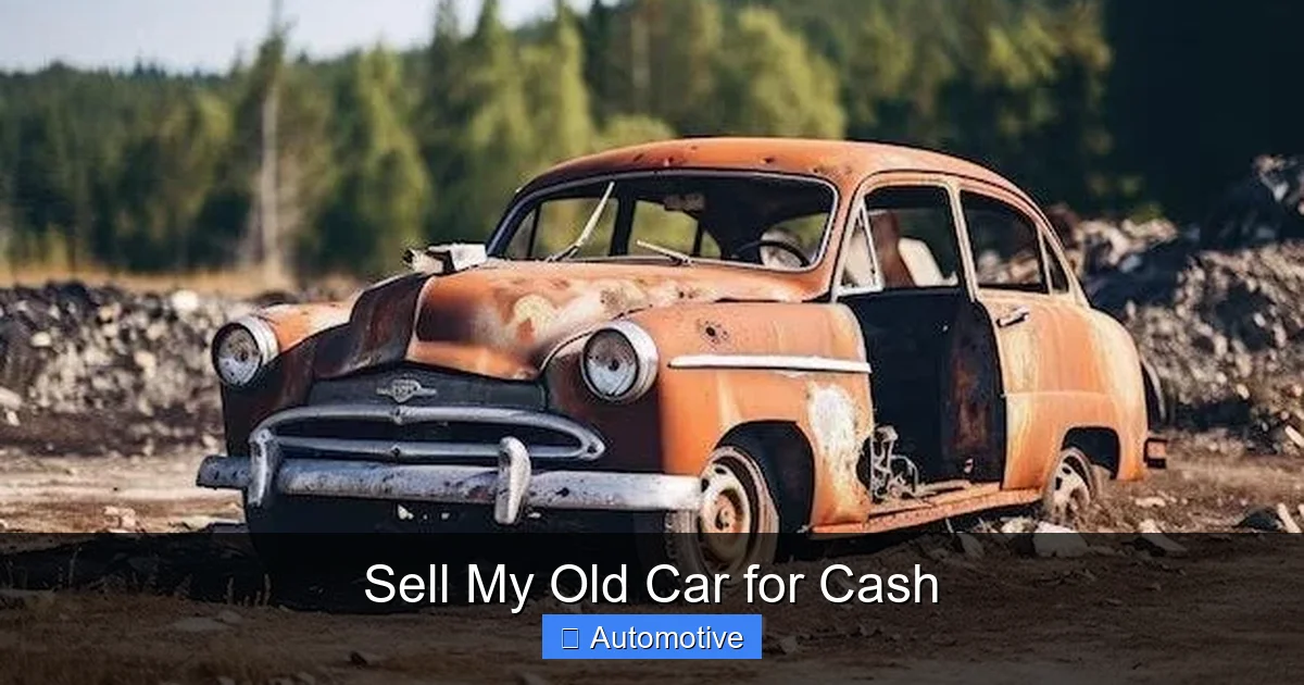 Sell My Old Car for Cash