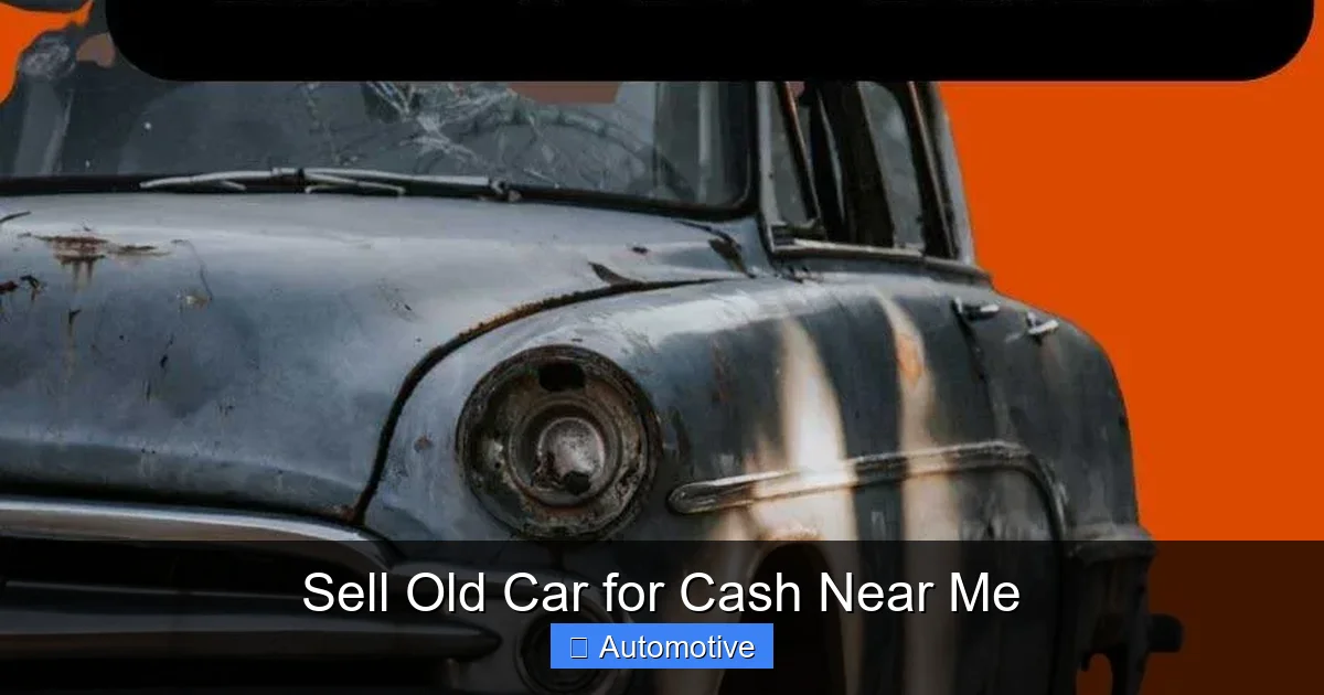 Sell Old Car for Cash Near Me