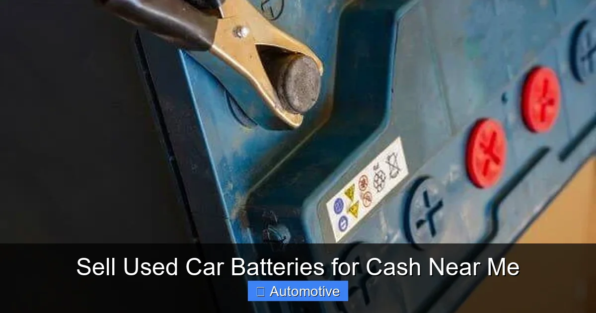 Sell Used Car Batteries for Cash Near Me