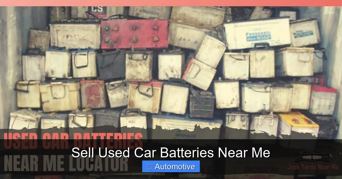Sell Used Car Batteries Near Me