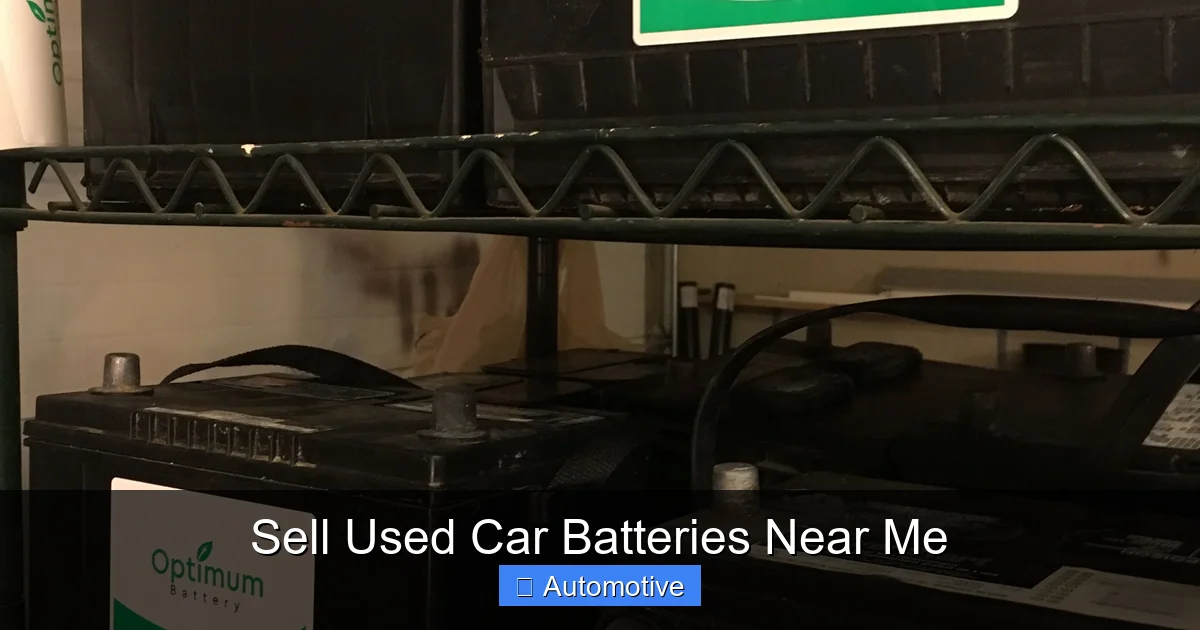 Sell Used Car Batteries Near Me