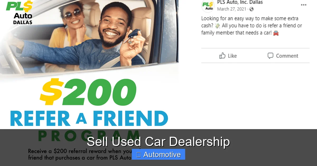 Sell Used Car Dealership
