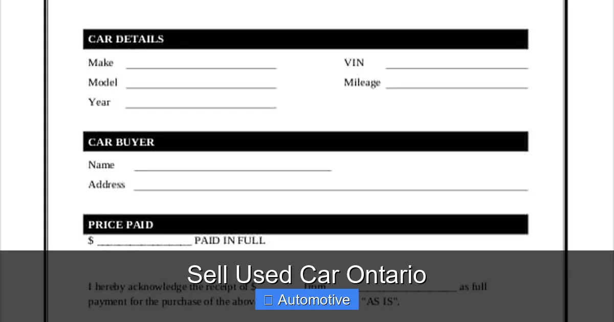 Sell Used Car Ontario