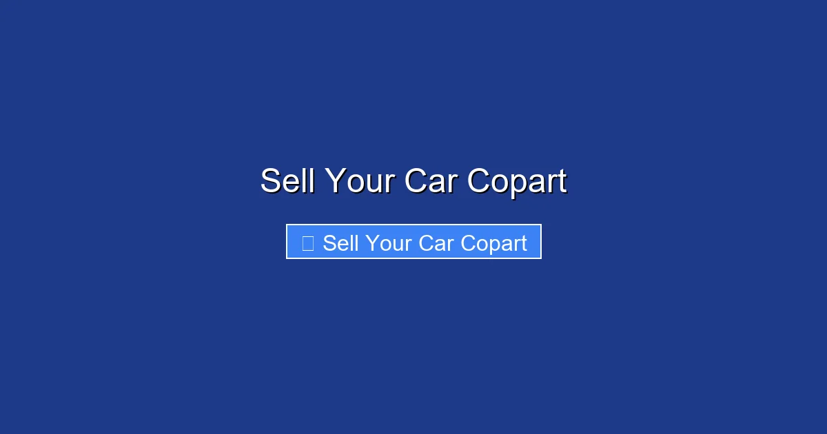 Sell Your Car Copart