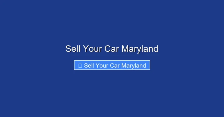 Sell Your Car Maryland