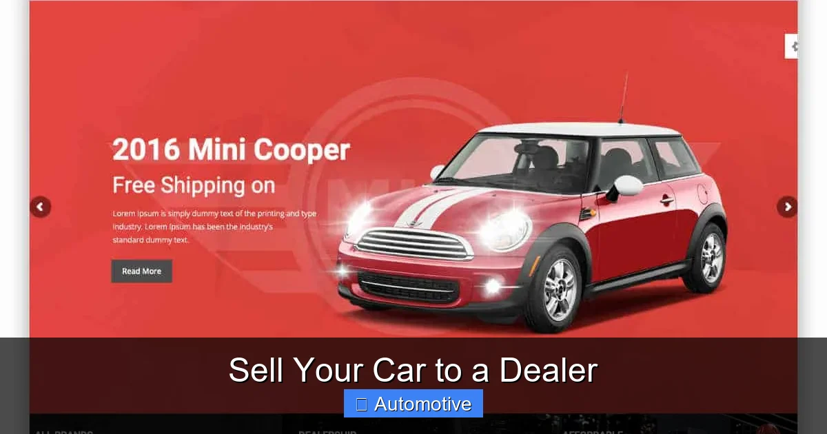 Sell Your Car to a Dealer