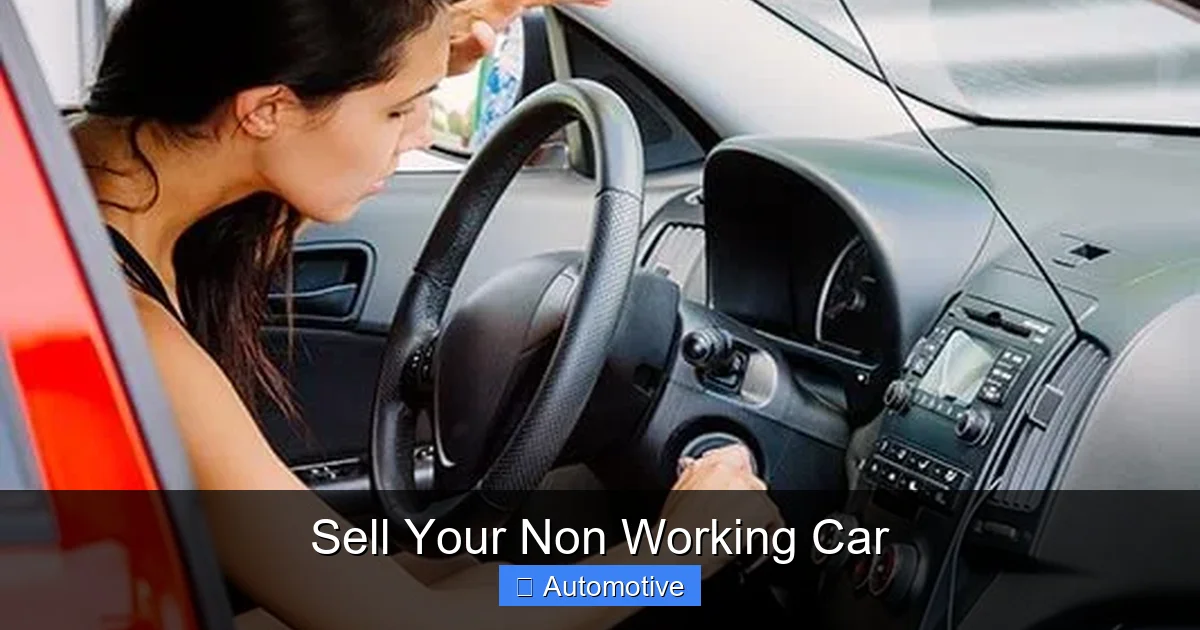 Sell Your Non Working Car