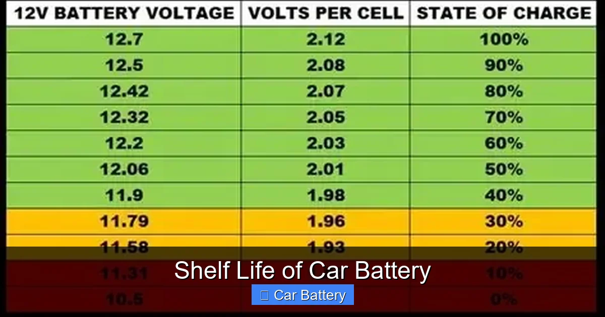 Shelf Life of Car Battery