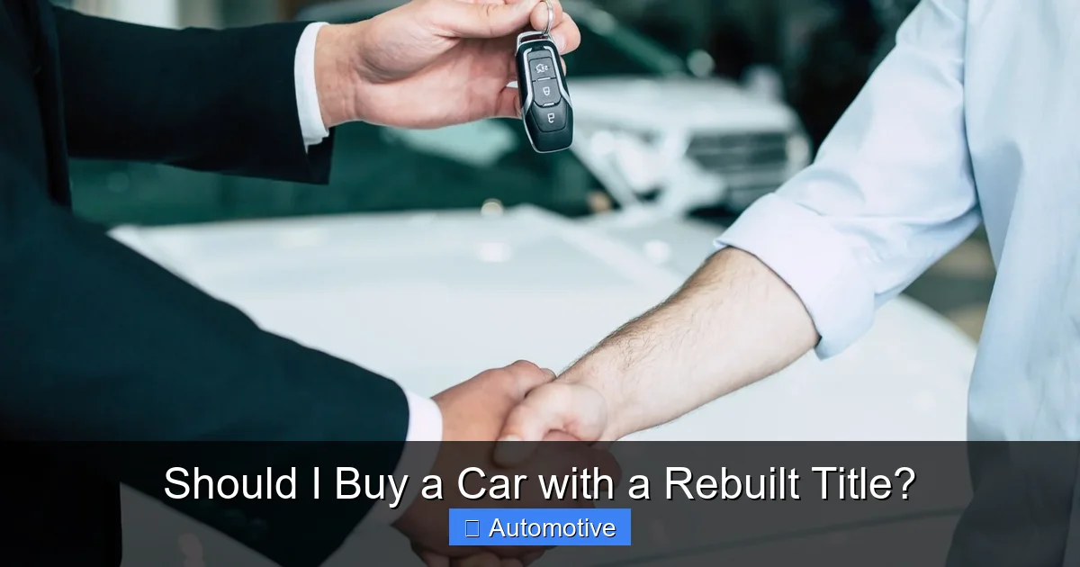 Should I Buy a Car with a Rebuilt Title?