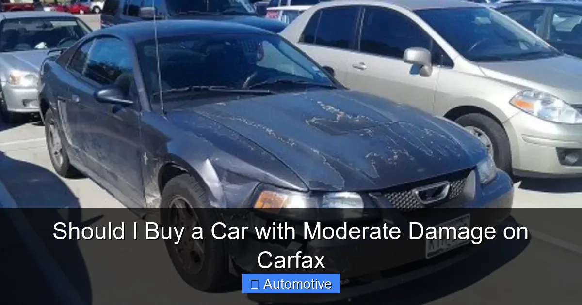 Should I Buy a Car with Moderate Damage on Carfax