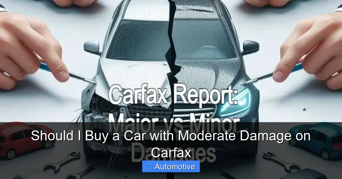 Should I Buy a Car with Moderate Damage on Carfax