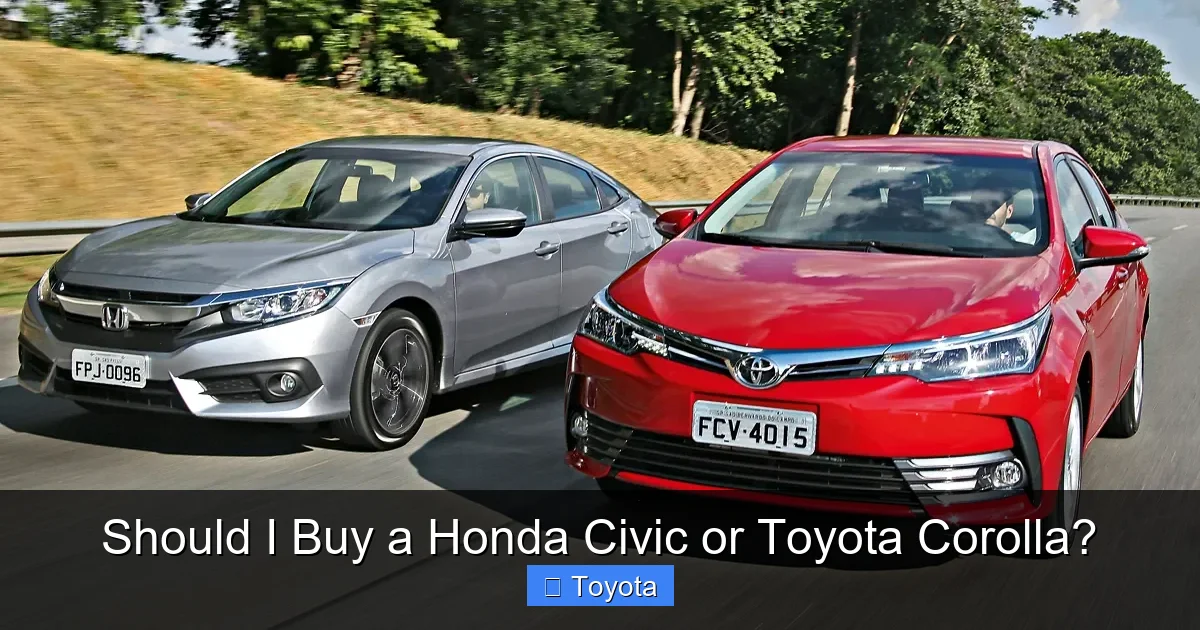Should I Buy a Honda Civic or Toyota Corolla?