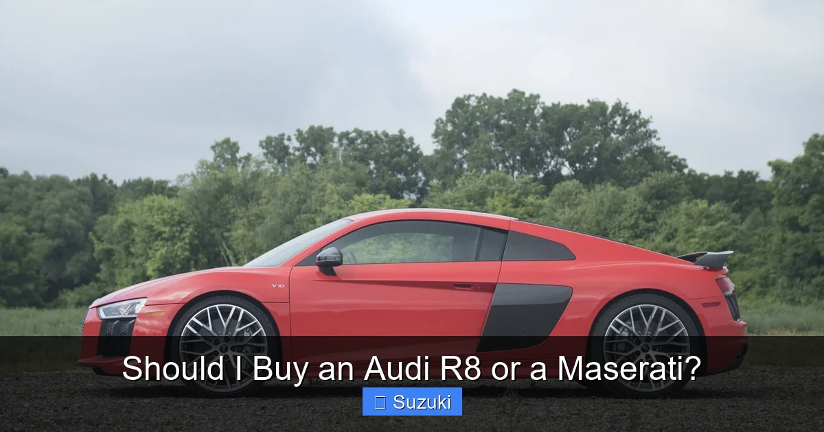 Should I Buy an Audi R8 or a Maserati?