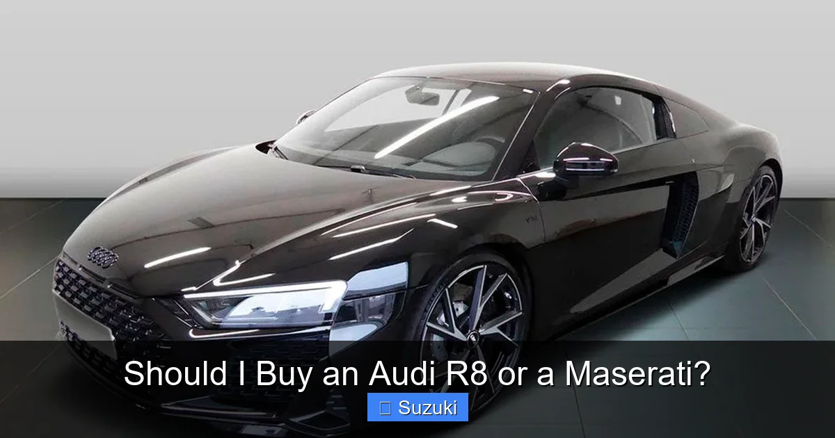 Should I Buy an Audi R8 or a Maserati?