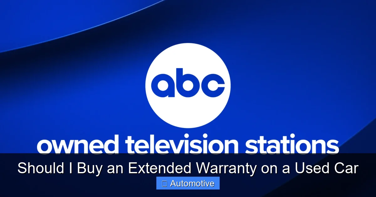 Should I Buy an Extended Warranty on a Used Car
