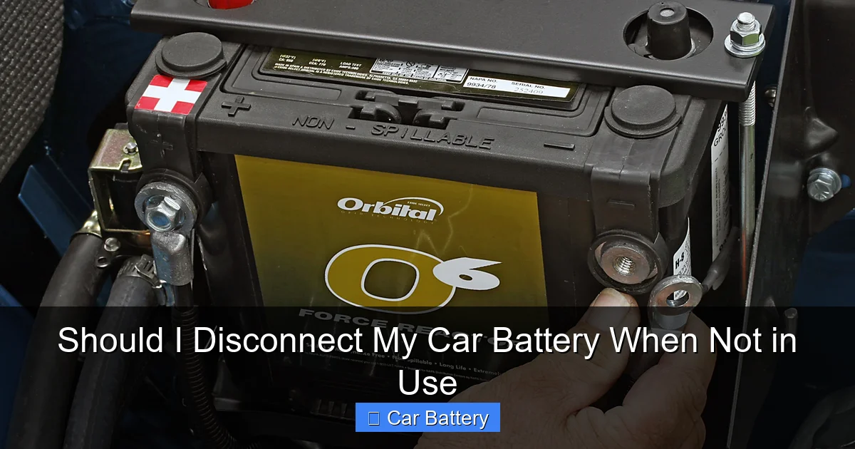 Should I Disconnect My Car Battery When Not in Use