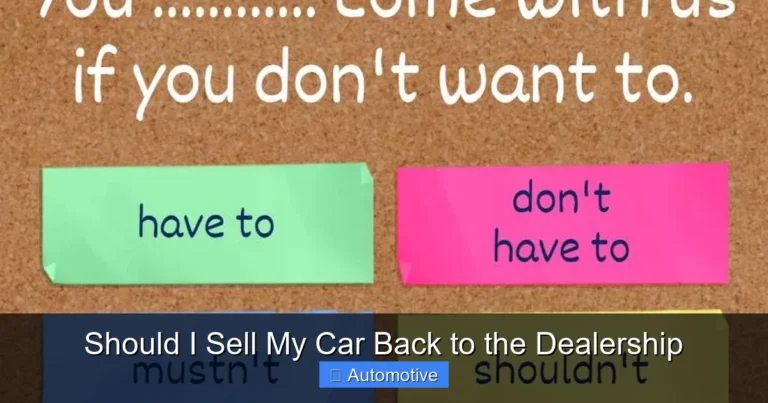 Should I Sell My Car Back to the Dealership