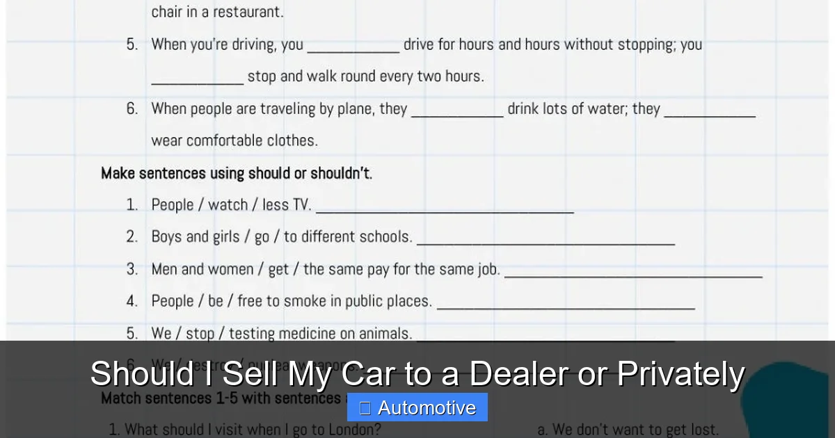 Should I Sell My Car to a Dealer or Privately