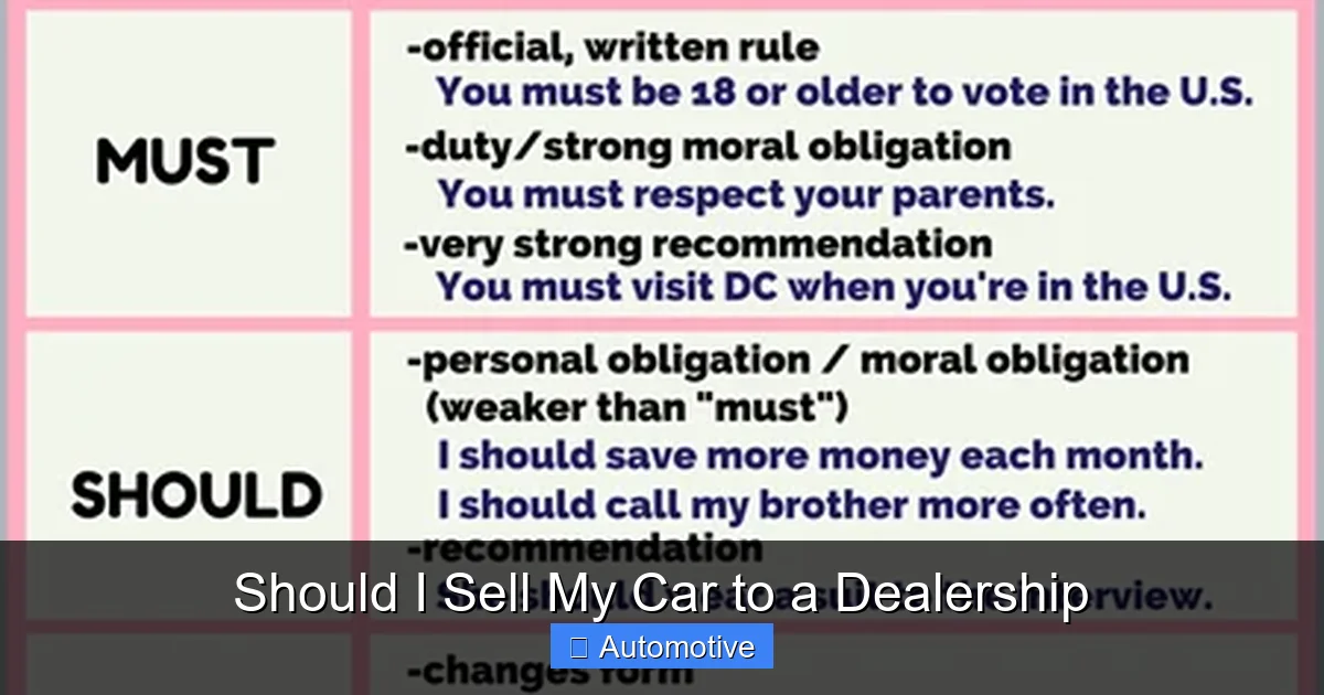 Should I Sell My Car to a Dealership