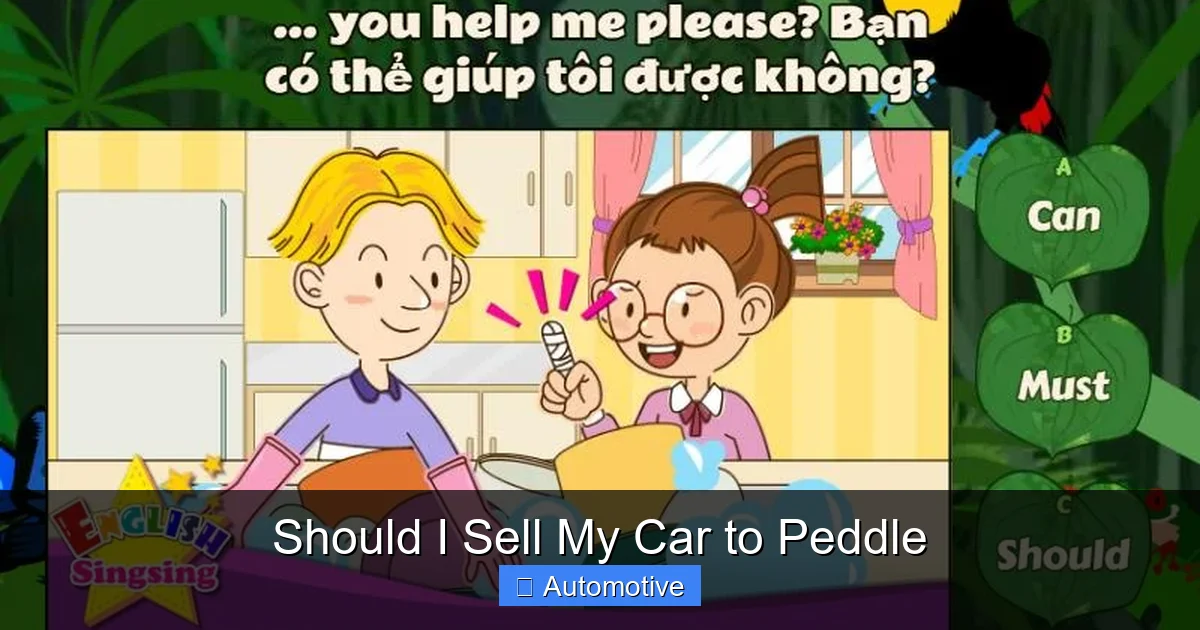 Should I Sell My Car to Peddle