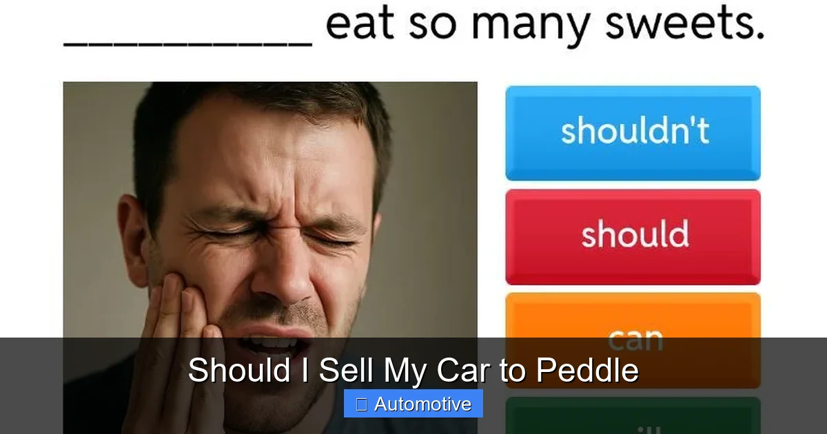 Should I Sell My Car to Peddle