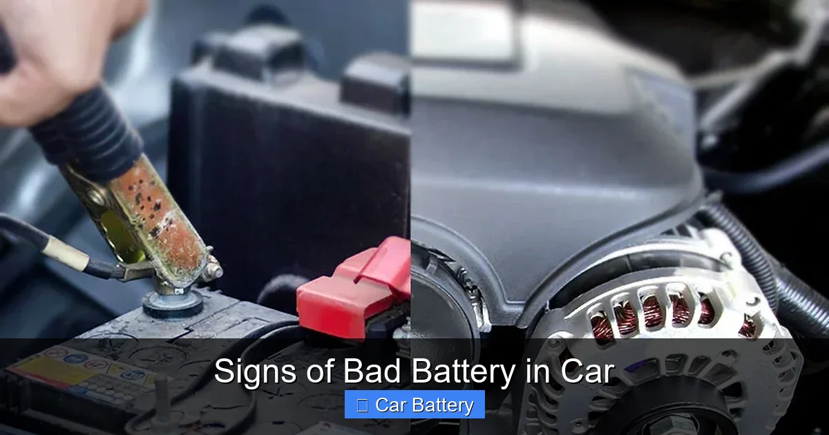 Signs of Bad Battery in Car