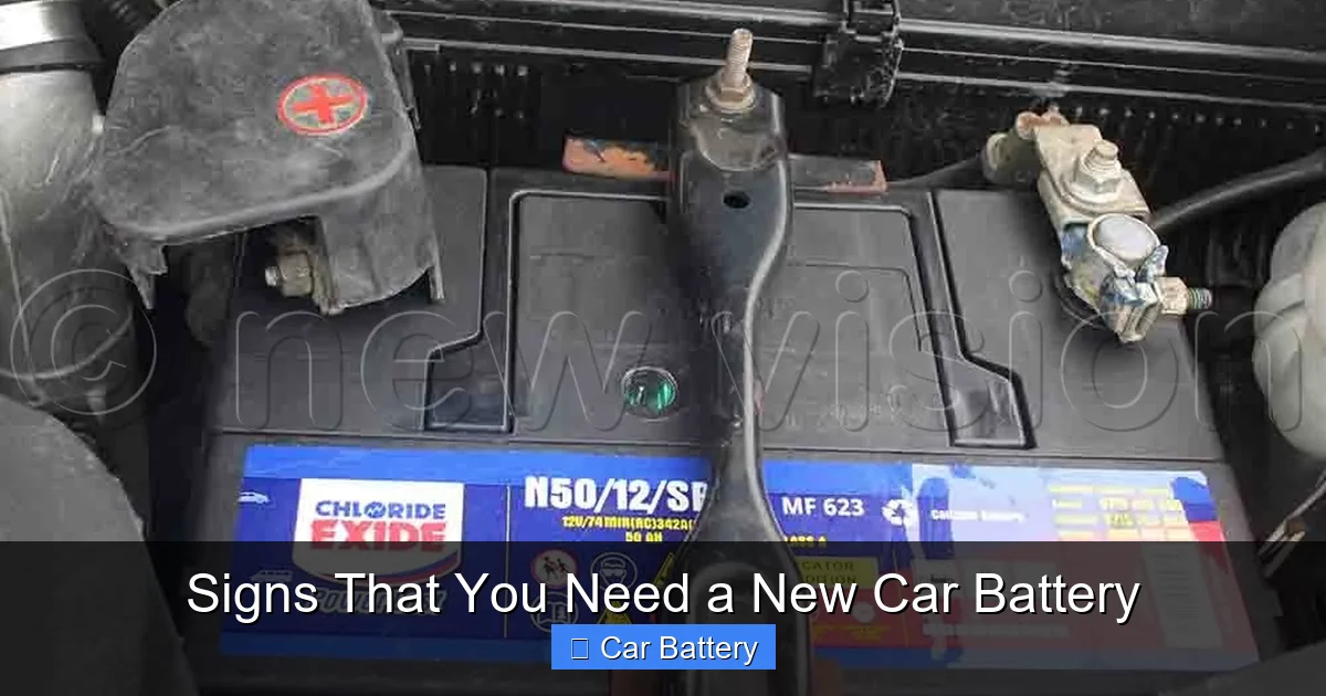 Signs That You Need a New Car Battery