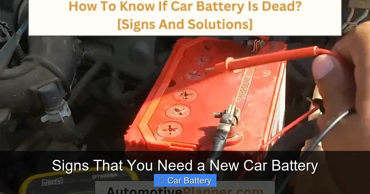 Signs That You Need a New Car Battery