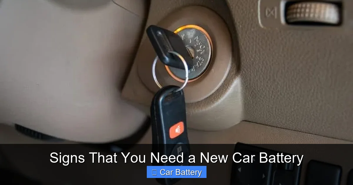 Signs That You Need a New Car Battery