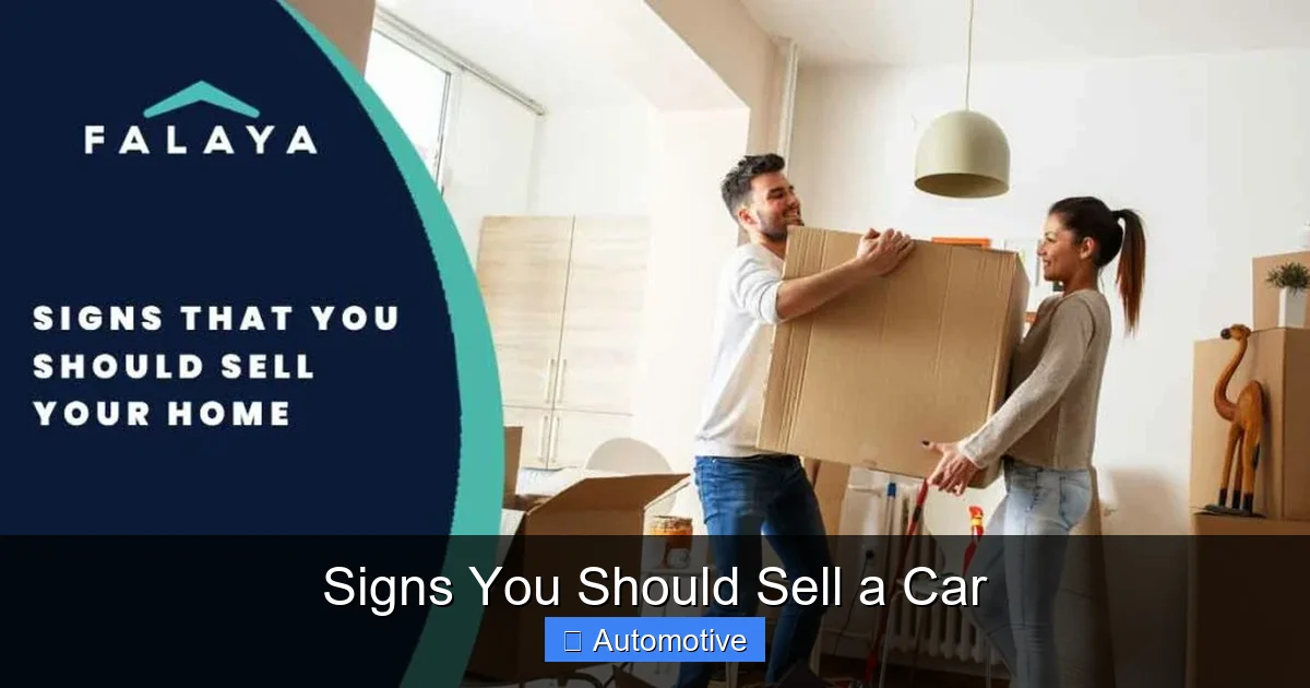 Signs You Should Sell a Car