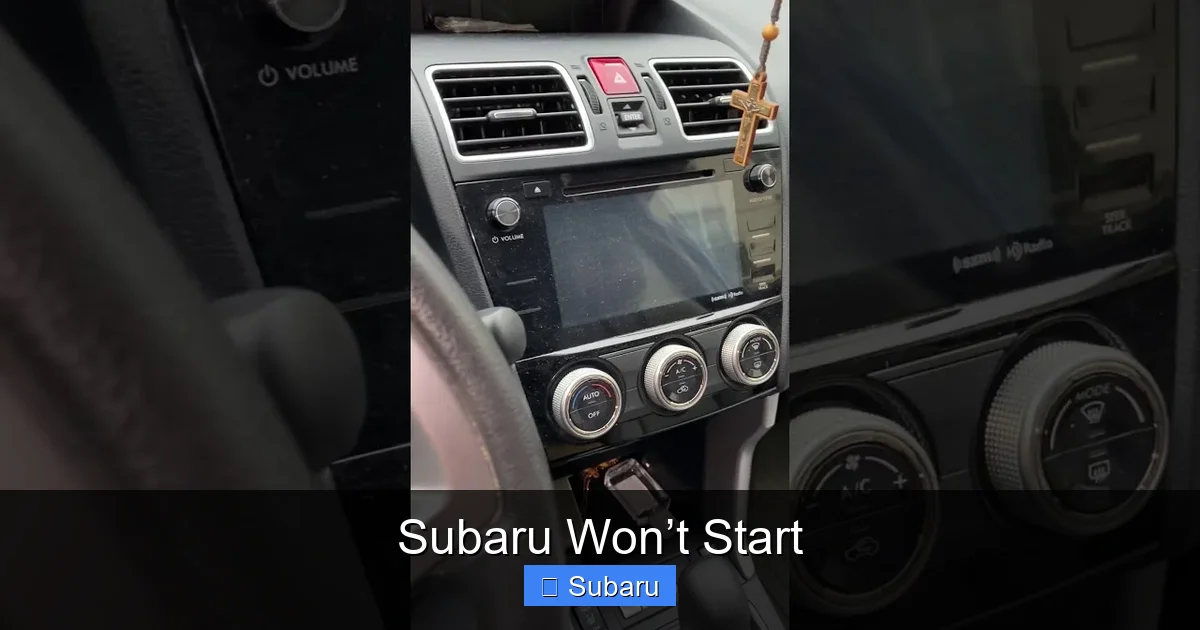Subaru Won’t Start